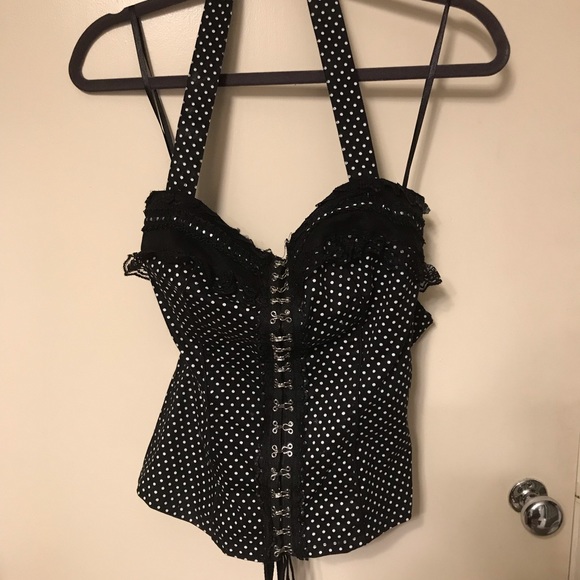 polka dot corset top